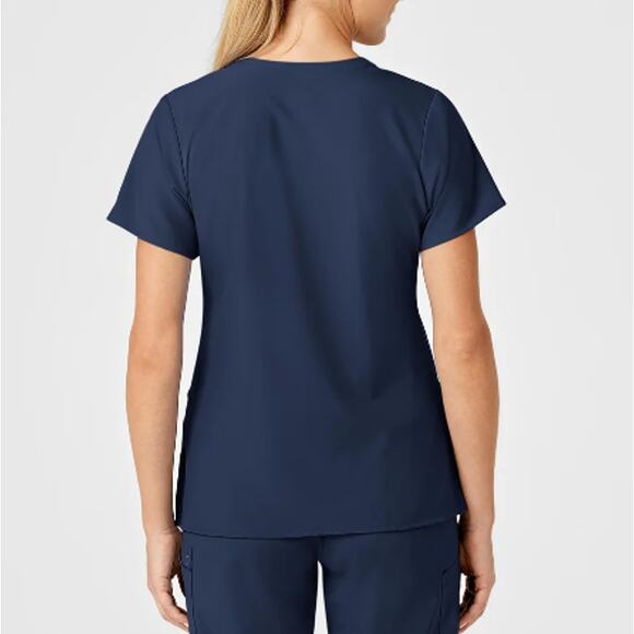 New ~ WONDER WINK W123 ~   Stylized V-Neck Scrub Top Size XS - Picture 2 of 11